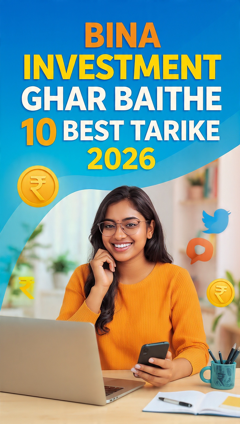 Bina Investment Ghar Baithe Kya Kaam Karein? 10 Best Tarike 2026